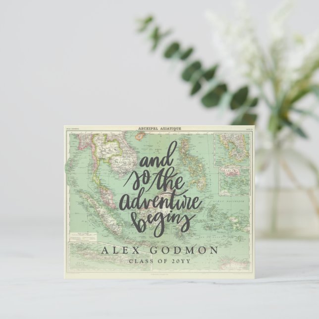 E assim a aventura começa o convite (Em pé/Frente)