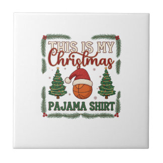 É Basquete de Pijama de Natal Chapéu do Papai Noel