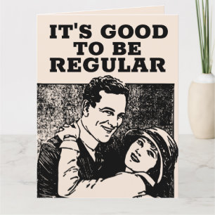 É BOM SER REGULAR - CARTÃO DE ANIVERSÁRIO RETRO PO