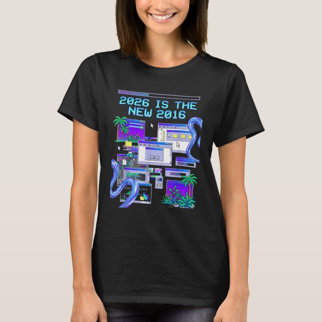 É Camisa 2016 Vaporwave Pixel Estética Computador (Frente)