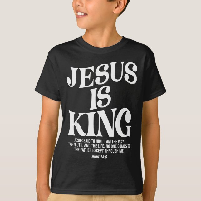 É Camisa Jesus Rei Cruz Cristã Deus (Frente)