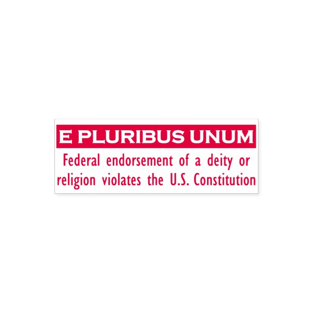 E Carimbo UNUM PLURIBUS - Vermelho/Pequeno (Design)