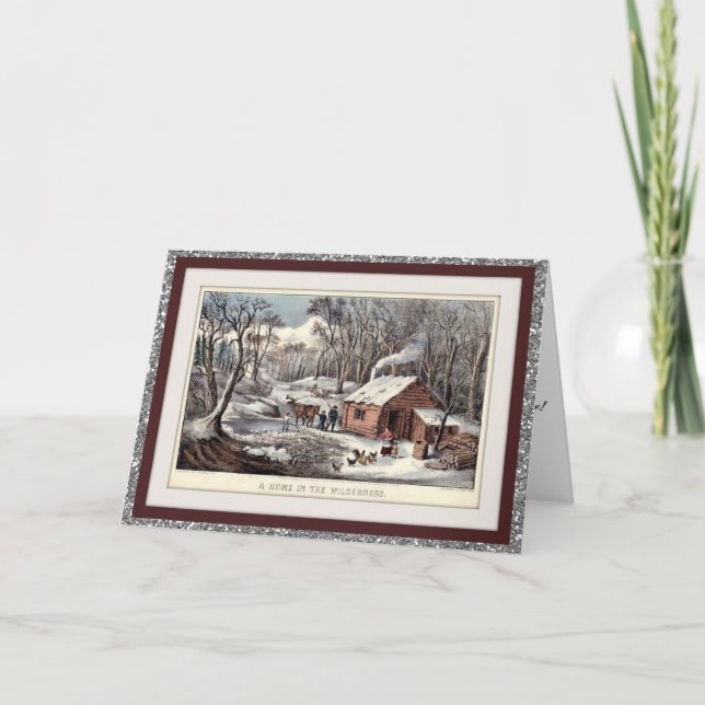 e Cartões de Natal Personalizados Vintage (Frente)