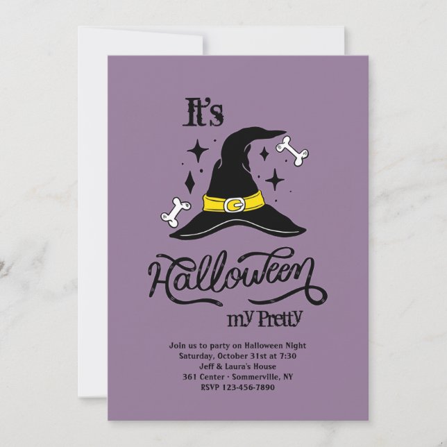 É convites de festa de Halloween (Frente)