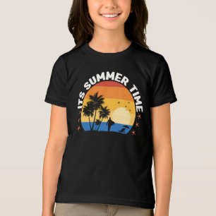 É Design de Pôr do Sol Tropical de Verão