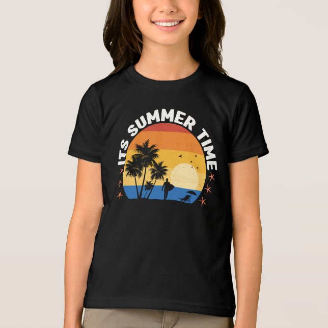 É Design de Pôr do Sol Tropical de Verão (Frente)