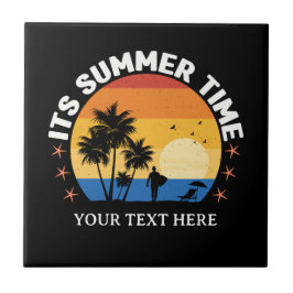 É Design de Pôr do Sol Tropical de Verão