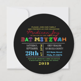 É ELÉTRICO! Convite para Bar Mitzvah NEON GLOW