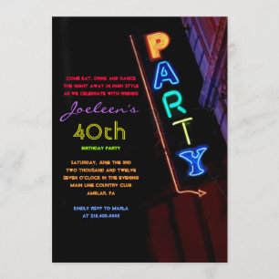 É ELÉTRICO!  Convite para Convite de festas NEON S