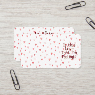 É esse amor que estou sentindo? Cartão de Visita
