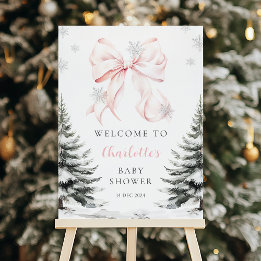 É frio fora do Arco rosa Chá de fraldas bem-vindo