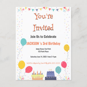 É Hora da Festa Convite de Aniversário