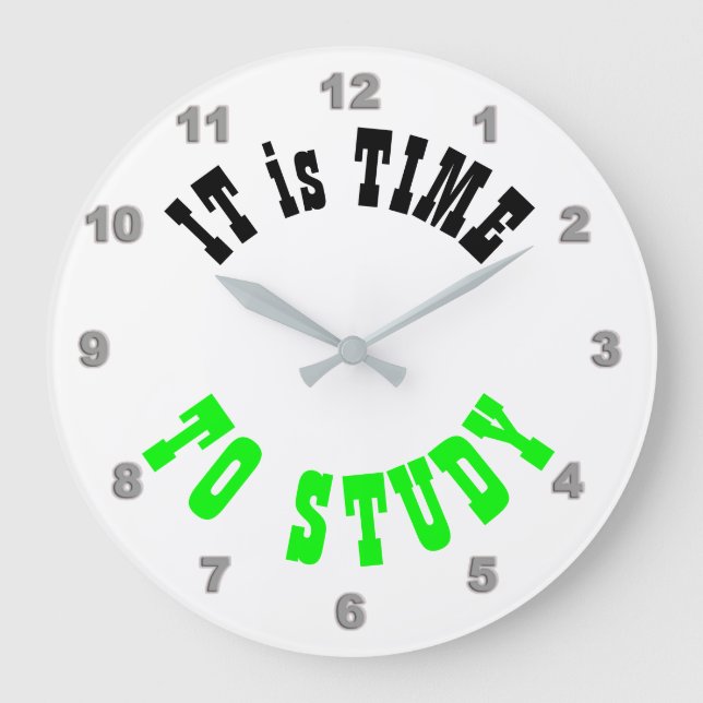 É hora de estudar relógio de parede (Frente)
