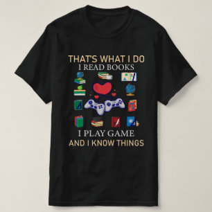 É isso que eu leio livros, jogando camiseta