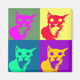 É lança do pop art em uma imã de geladeira funk