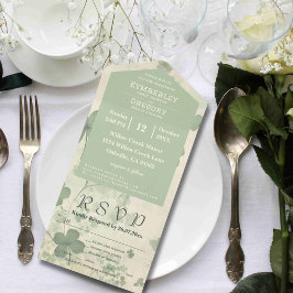 E-mail de quatro folhas verdes e folheadas