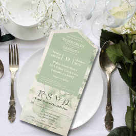 E-mail de quatro folhas verdes e folheadas