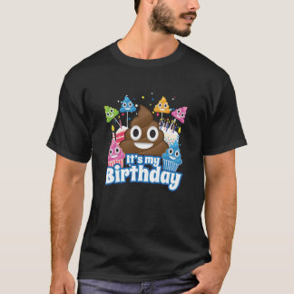 É Minha Camisa De Aniversário Emoji Engraçada