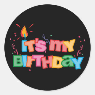 É minha etiqueta das letras do aniversário