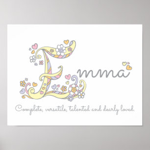 E monograma arte Emma dá nome a poster