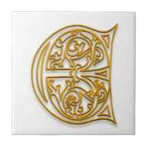 E Monograma, Azulejo cerâmico "Dourado irlandês"