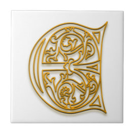 E Monograma, Azulejo cerâmico "Dourado irlandês"