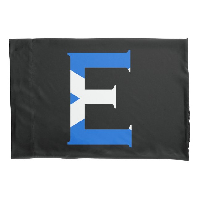 E Monograma sobreposto à versão impressa da bandei (Frente)