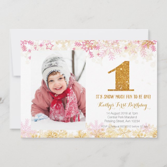 É neve muito divertido ser um convite (Frente)