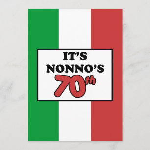 É o 70 de Nonno Birthday, convite italiano