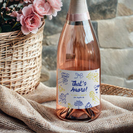 É o Amore! Noivado italiano azul e amarelo