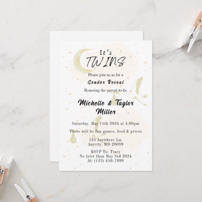 É o anúncio de revelação do sexo dos gêmeos (Frente/Verso In Situ)