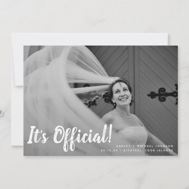 É o anúncio oficial do casamento fotográfico 2 (Frente)