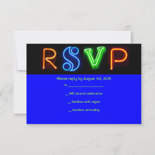 É O Bar ELÉTRICO Bat Mitzvah RSVP Card