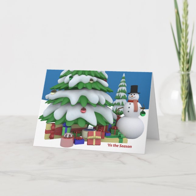 É o Cartão de Feriado da Época (Frente)