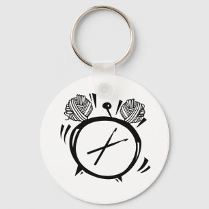 É o Chaveiro de Botão Básico do Crochet O'Clock