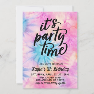 É o Convite de Aniversário do Horovy Tie Dye