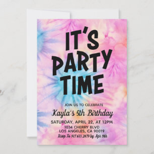 É o Convite de Aniversário do Horovy Tie Dye