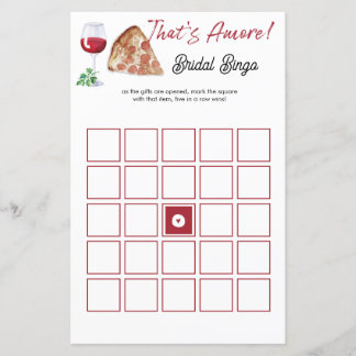 É o jogo do Chá de panela Amore Bingo