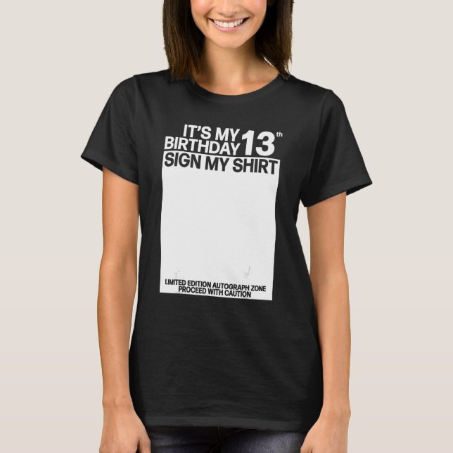 É o meu 13 Aniversário Sinal de 13 de Camisa S (Frente)