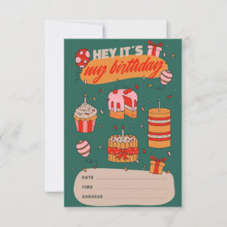 É o meu aniversário, convite de aniversário