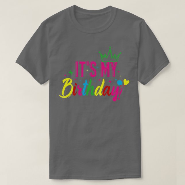 É o meu aniversário de camisa feliz (Frente do Design)