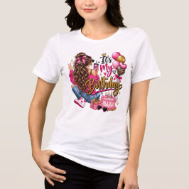 É o Meu Aniversário Menina Rosa e Dourado Glam Ani
