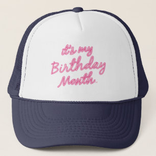 É o meu mês de aniversário! Boné Trucker