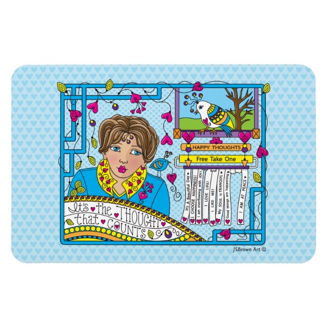 É o pensamento que conta o ímã flexível 6"x4" (Horizontal)