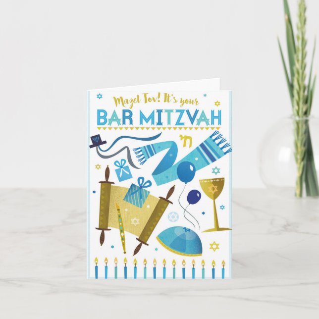 É o Seu Bar Mitzvah! Cartão Dobrado (Frente)