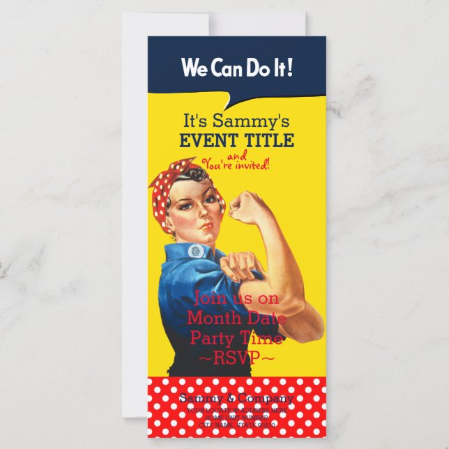 É o seu suprimento personalizado do Rosie Party (Frente)