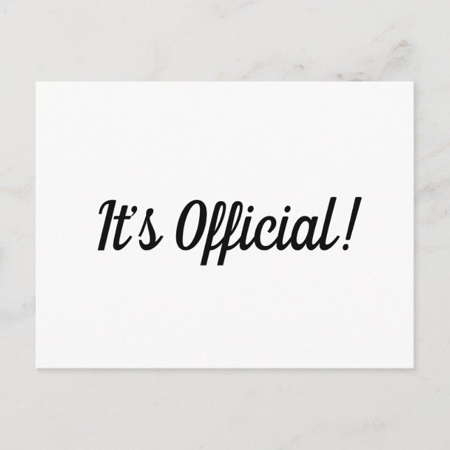 É Oficial! Anúncio de Casamento Furtivo (Frente)