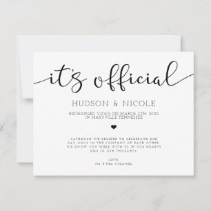 É Oficial Anúncio de Casamento Furtivo