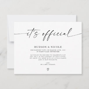 É Oficial Anúncio de Casamento Furtivo