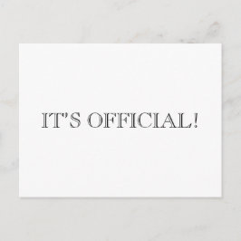 É oficial! Anúncio de Casamento Moderno Eloped